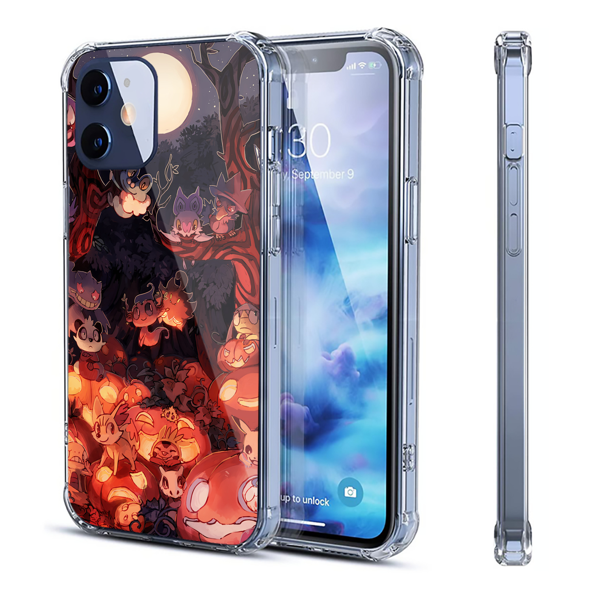 （画像用） ポケットモンスター Pokémon 【iPhone 12シリーズ対応】透明スマホケース（クリアソフトケース）